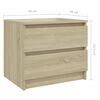 vidaXL Nachttische 2 Stk. Sonoma-Eiche 50x39x43,5 cm Holzwerkstoff