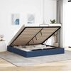 vidaXL Ottoman-Bett ohne Matratze Blau 200x200 cm Stoff