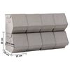 vidaXL Aufbewahrungsboxen mit Deckeln 8 Stk. Stapelbar Stoff Grau