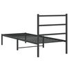 vidaXL Bettgestell mit Kopfteil Metall Schwarz 80x200 cm