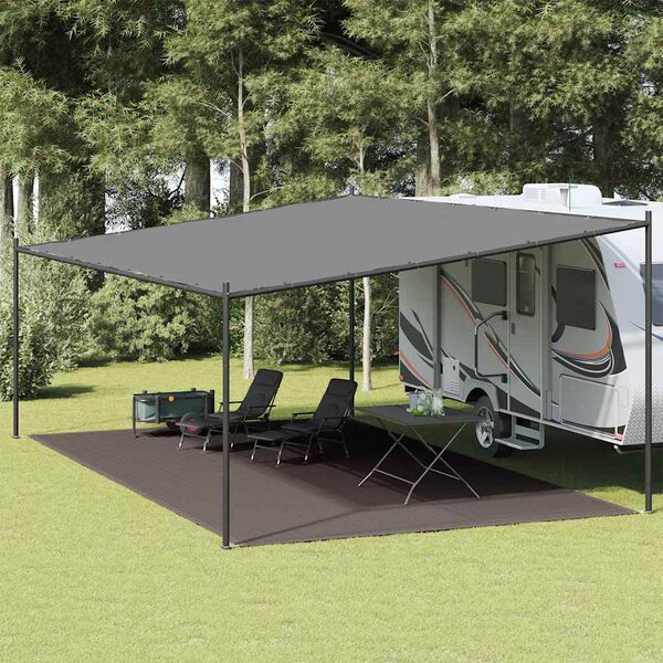 vidaXL Zeltteppich 400x800 cm Anthrazit HDPE