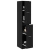 vidaXL Apothekerschrank Schwarz Eichen-Optik 30 x 41 x 174.5 cm