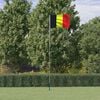 vidaXL Flagge Belgiens mit Mast 5,5 m Aluminium