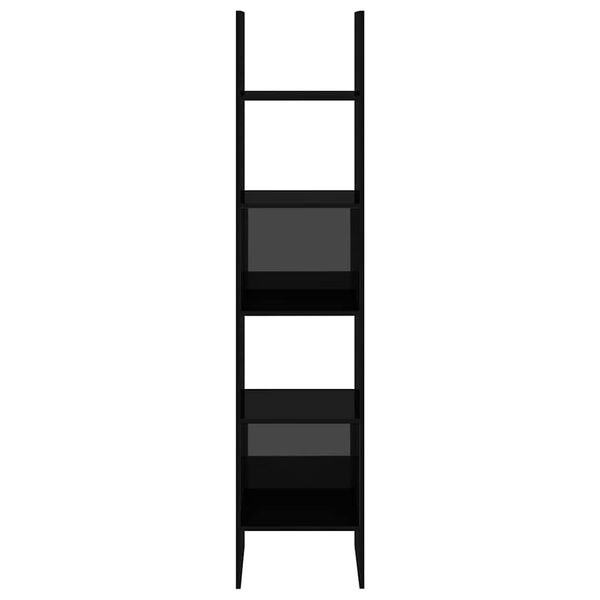 vidaXL B&uuml;cherregal Hochglanz-Schwarz 40x35x180 cm Holzwerkstoff