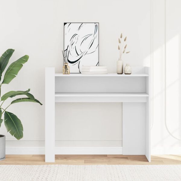 vidaXL Konsolentisch Wei&szlig; 100x35x90 cm Holzwerkstoff