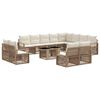 vidaXL Gartensofa-set 13 stk. Beige und Cremewei&szlig; Poly-Rattan