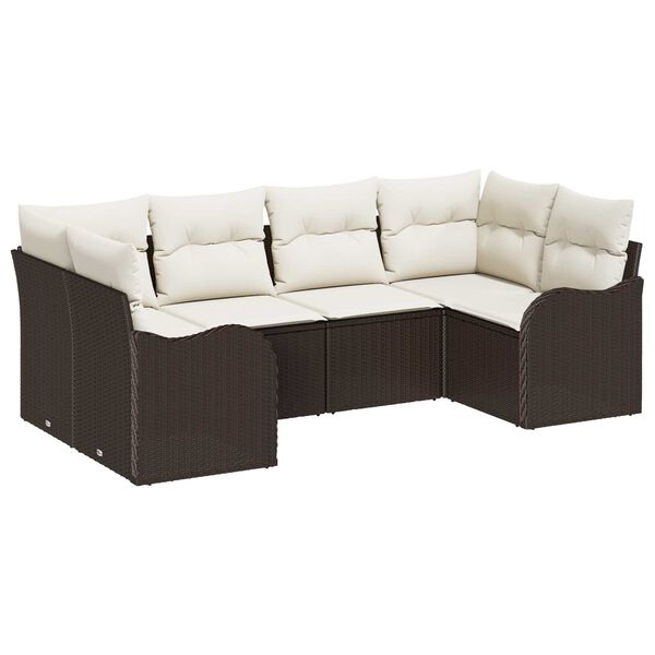 vidaXL Gartensofa-set Braun Poly-Rattan