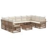 vidaXL Gartensofa-set 10 stk. Beige Poly-Rattan