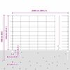 vidaXL Zaun mit Pfosten Silber 1,2 x 25 m Stahl