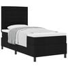 vidaXL Boxspringbett mit Matratze Schwarz 80 x 200 cm Stoff