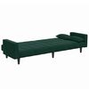 vidaXL Schlafsofa 2-Sitzer mit Fu&szlig;hocker Dunkelgr&uuml;n Samt