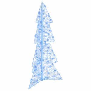 vidaXL Weihnachtsbaum mit 100 LEDs Blau 120 cm Acryl