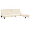 vidaXL Schlafsofa 2-Sitzer mit Fu&szlig;hocker Creme Samt