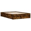 vidaXL Bettgestell mit Schubladen R&auml;uchereiche 120x190cm Holzwerkstoff