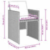 vidaXL Garten Essgruppe 5 pcs Hellgrau Poly-Rattan