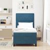vidaXL Boxspringbett mit Matratze Dunkelblau 90 x 200 cm Stoff