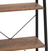 vidaXL Standregal mit 3 B&ouml;den Dunkelbraun und Schwarz 56x35x108 cm