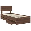 vidaXL Bettrahmen Braun Eichen-Optik 100 x 200 cm Holzwerkstoff