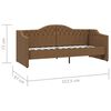vidaXL Tagesbett mit Matratze USB Braun Stoff 90x200 cm