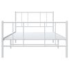 vidaXL Bettgestell mit Kopf- und Fu&szlig;teil Metall Wei&szlig; 90x200 cm