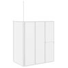 vidaXL Badewannenbildschirm Matt 120 x 70 x 137 cm Aluminium