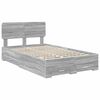vidaXL Bettrahmen Graues Sonoma 120 x 190 cm Holzwerkstoff