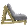 vidaXL Futon Schlafsofa mit Matratze 80x206x11 Kiefernholz Impr&auml;gniert