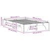 vidaXL Bettrahmen Natur 140 x 190 cm Massives Kiefernholz