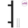 vidaXL M&ouml;belgriffe 10 Stk. Schwarz 96 mm Edelstahl