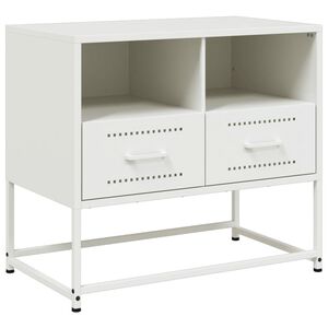 vidaXL TV-Schrank Wei&szlig; 68x39x60,5 cm Stahl