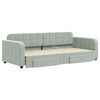 vidaXL Tagesbett Ausziehbar mit Schubladen Hellgrau 90x200 cm Samt