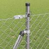 vidaXL Zaunpfosten Silber 10 x 0,8 m (40 x 40 mm Gitter) Stahl