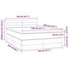 vidaXL Boxspringbett mit Matratze & LED Dunkelgrau 140x200 cm Samt
