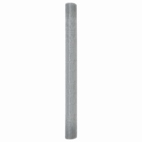 vidaXL Geschwei&szlig;ter Drahtzaun Silber 1,6 x 10 m