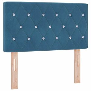 vidaXL LED Kopfteil mit LED-Lichtleisten Dunkelblau 80 cm Samt
