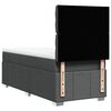 vidaXL Boxspringbett mit Matratze Dunkelgrau 90x190 cm Stoff