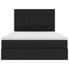 vidaXL Bett mit Stauraum und LED Schwarz 140 x 200 cm Polyester