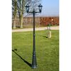 vidaXL Gartenlaterne 2-flammig 215 cm Dunkelgr&uuml;n/Schwarz Aluminium
