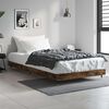 vidaXL Bettgestell ohne Matratze R&auml;uchereiche 90x200 cm Holzwerkstoff
