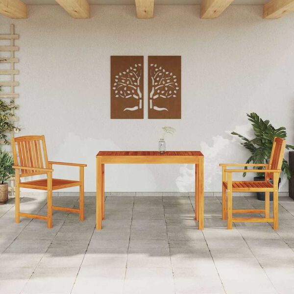 vidaXL Garten Essgruppe 3 pcs Braun Massivholz Akazie
