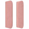vidaXL Kopfteil mit Ohren Rosa 183x16x78/88 cm Samt