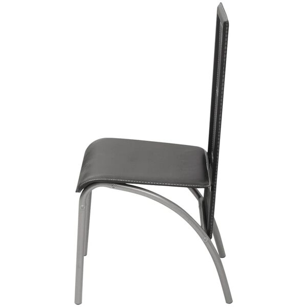 vidaXL Esszimmerst&uuml;hle 2 Stk. Schwarz Kunstleder