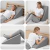 vidaXL Beinkissen Uni Grau 60 x 50 x 30 cm