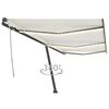 vidaXL Markise Manuell Einziehbar mit LED 600x300 cm Creme