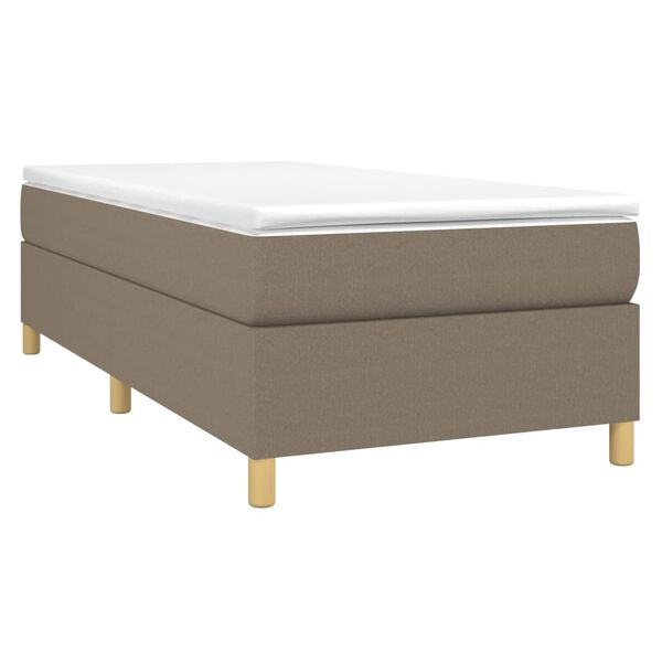 vidaXL Boxspringbettgestell Taupe 80x200 cm Stoff
