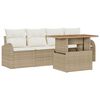 vidaXL Garten-Sofa-Set mit Kissen 5 pcs Beige und Creme