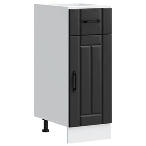 vidaXL K&uuml;chen-Unterschrank Lucca Schwarz Holzwerkstoff