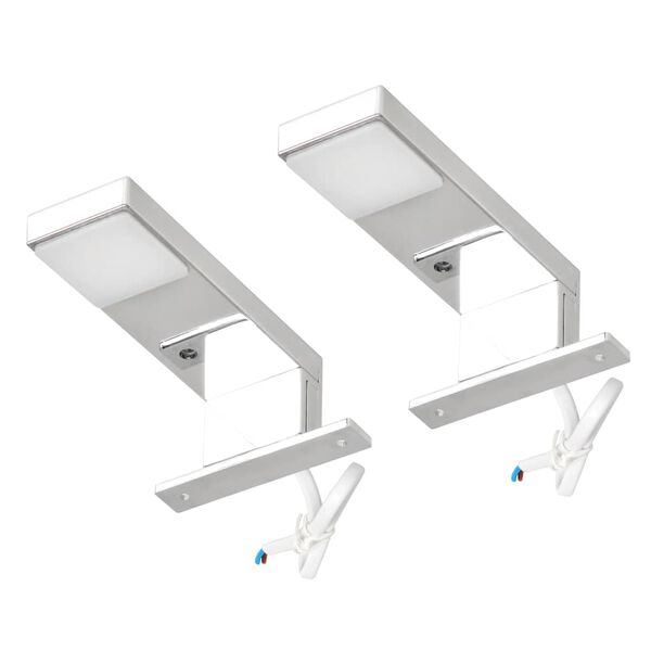 vidaXL Spiegelleuchten 2 Stk. Downlight 2W Kaltwei&szlig;