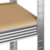 vidaXL Lagerregale mit 5 B&ouml;den 4 Stk. Silbern Stahl & Holzwerkstoff