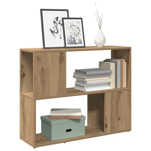 vidaXL B&uuml;cherregal/Raumteiler Artisan-Eiche 80x24x63 cm
